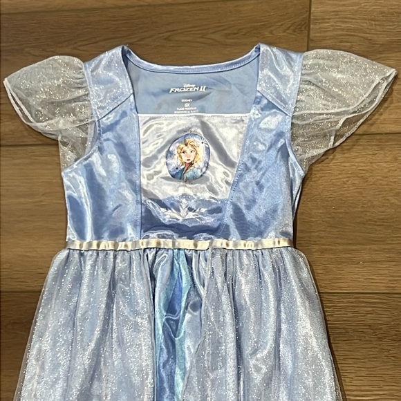 Disney Frozen II Blue and Silver Princess Dress Size 6X - Picture 2 of 9